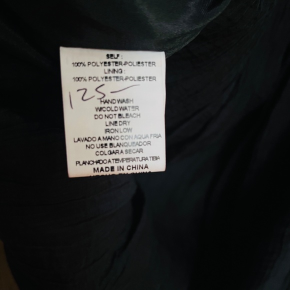 &merci Crinkle Babydoll Mini Dress High Waist Black Fit & Flair Puff Sleeve L - Picture 11 of 12